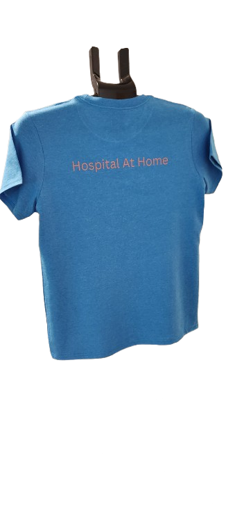Blue Coloured Hospital At Home Short Sleeve T-Shirt