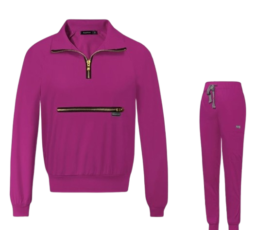 Pink Coloured Scrub Set