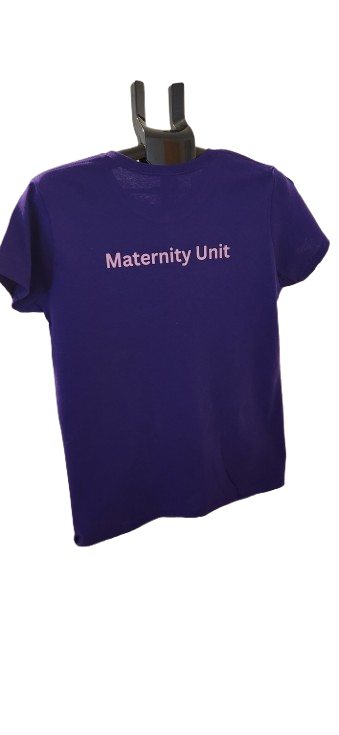 Purple Coloured Maternity Short Sleeve T-Shirt